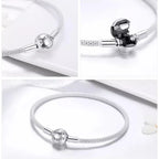 Shop Elegant 925 Sterling Silver Snake Chain Bracelets For Women Charm Bead Diy Fine Jewelry | 17Cm 19Cm