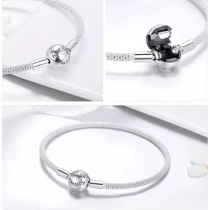 Shop Elegant 925 Sterling Silver Snake Chain Bracelets for Women - Charm Bead DIY Fine jewellery | 17CM 19CM