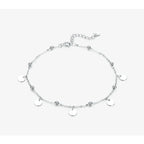 925 Sterling Silver Geometric Minimalist Anklets Elevate Your Summer Style With Sct011