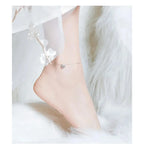 Simple Essential Bead Link Anklets 925 Sterling Silver Bracelet For Foot Jewelry