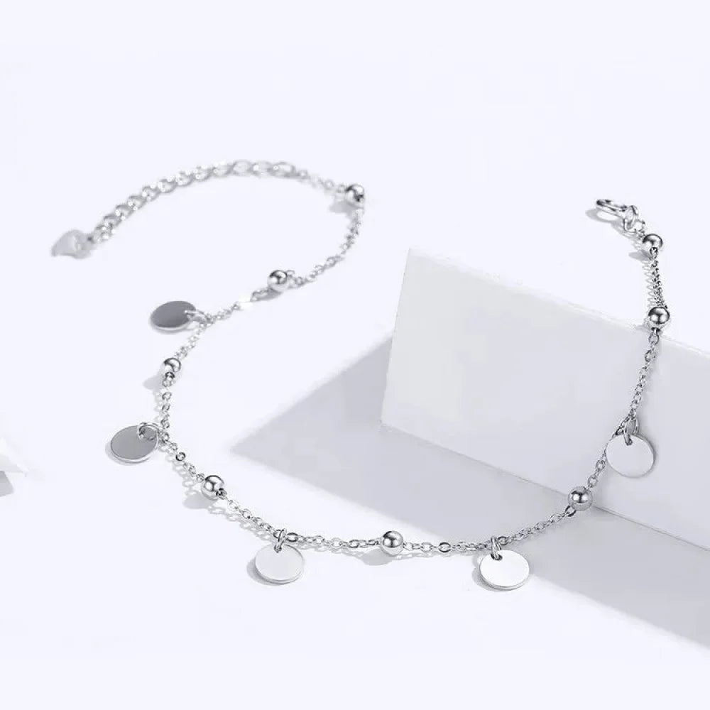925 Sterling Silver Geometric Minimalist Anklets - Elevate Your Summer Style with SCT011