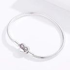 Entwined With Love: Sterling Silver Infinity Heart Bracelet Bracelets