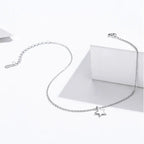 Simple Essential Bead Link Anklets 925 Sterling Silver Bracelet For Foot Jewelry