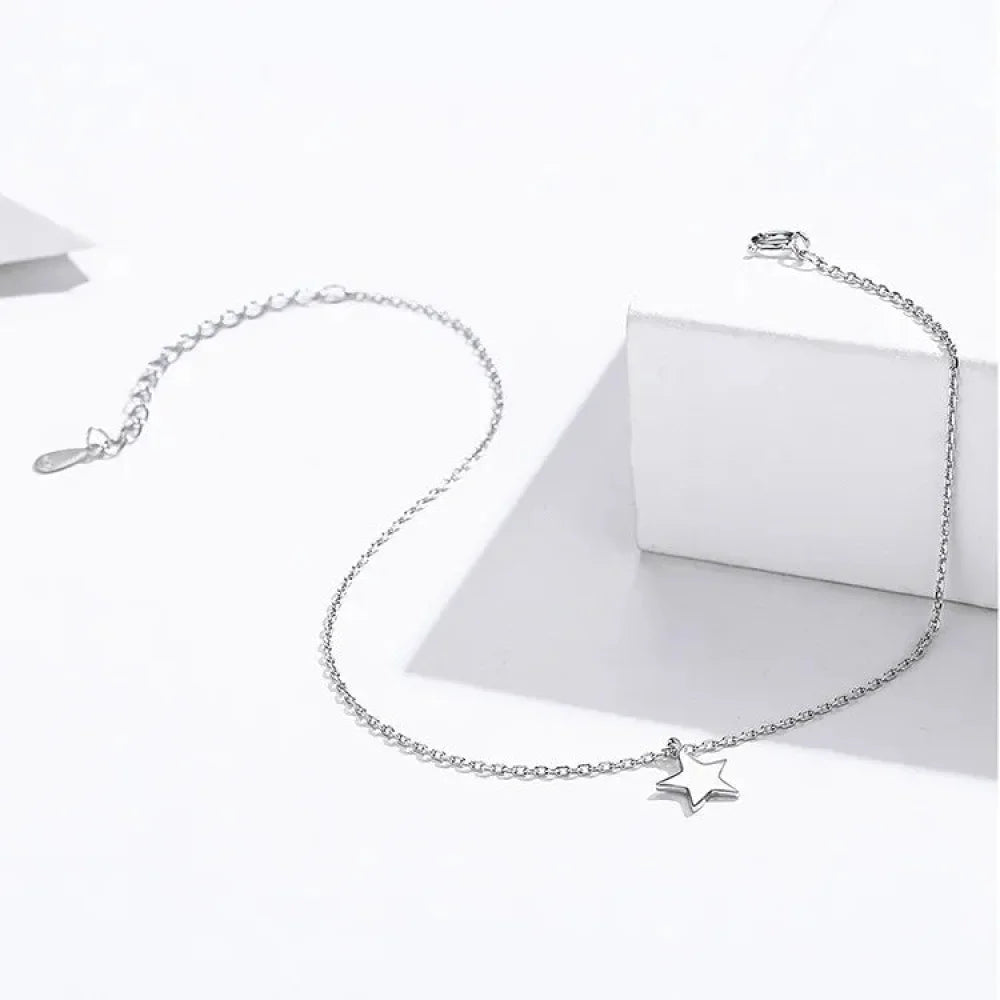 Simple Essential Bead Link Anklets - 925 Sterling Silver Bracelet for Foot jewellery