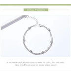 Double Layered Round Beads 925 Sterling Silver Chain Bracelet With 14K Gold Plating Bracelets