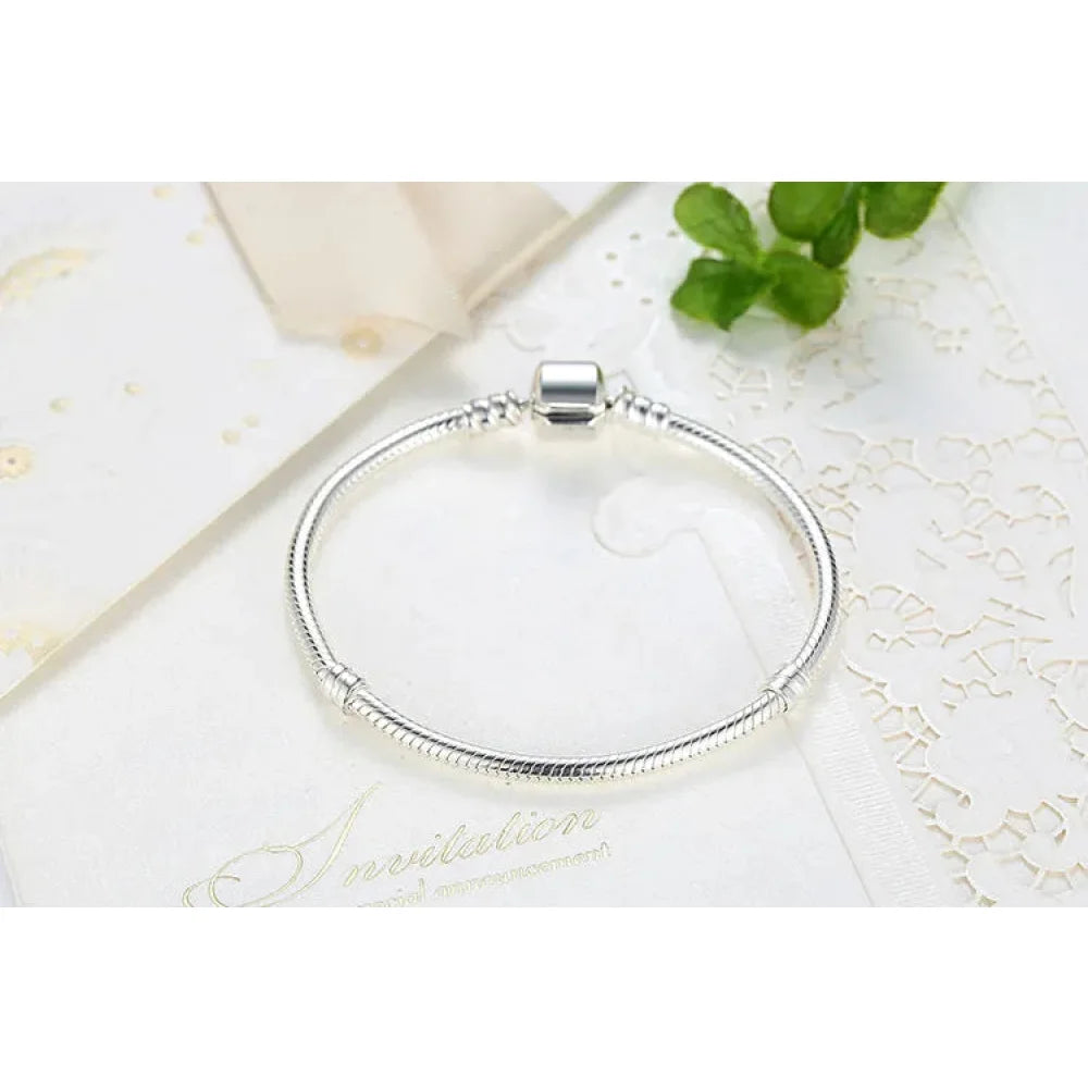 Exquisite 925 Sterling Silver Snake Chain Bangle & Bracelet | Luxury jewellery 17-22CM PAS902 - Charm Bracelets