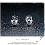 925 Sterling Silver Petite Plain Hearts Stud Earrings | Minimalist Fine jewelry