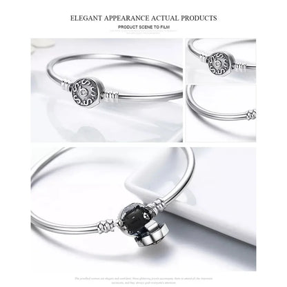 925 Sterling Silver Snake Chain Bangle & Bracelet Pave Setting CZ for Women Pendant Charm Bead DIY Luxury jewellery