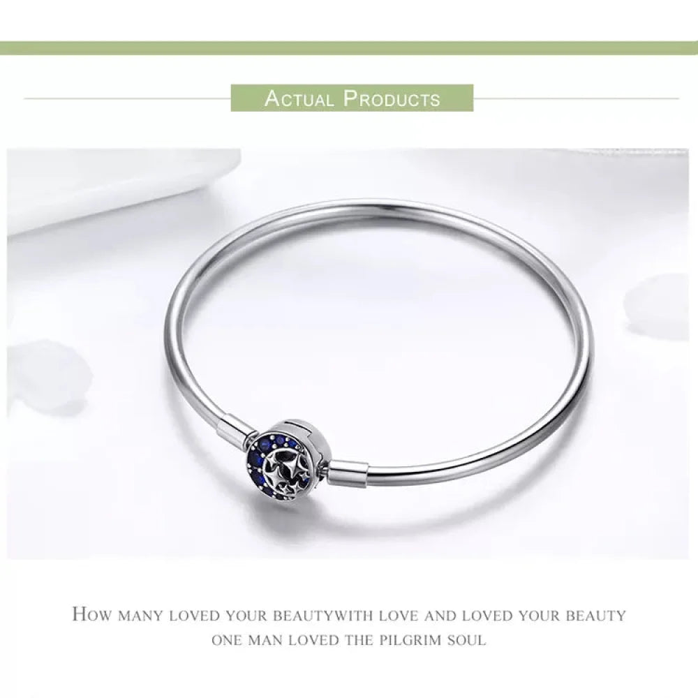 925 Sterling Silver Snake Chain Bangle & Bracelet Pave Setting CZ for Women Pendant Charm Bead DIY Luxury jewellery