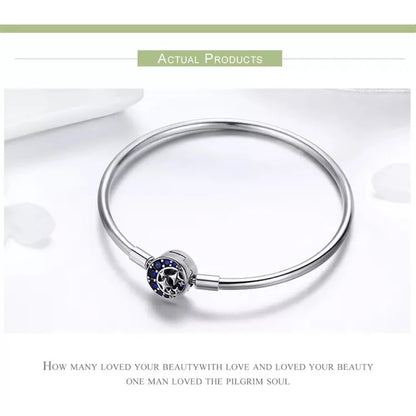 925 Sterling Silver Snake Chain Bangle & Bracelet Pave Setting CZ for Women Pendant Charm Bead DIY Luxury jewellery