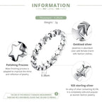 925 Sterling Silver Star Ring Elegant Wedding Jewelry For Women Rings