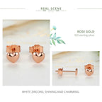 925 Sterling Silver Petite Plain Hearts Stud Earrings | Minimalist Fine jewelry