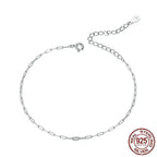 925 Sterling Silver Gold Cable Chain Bracelet | Hollow Link Women’S Fashion Jewelry Scb221 Bracelets