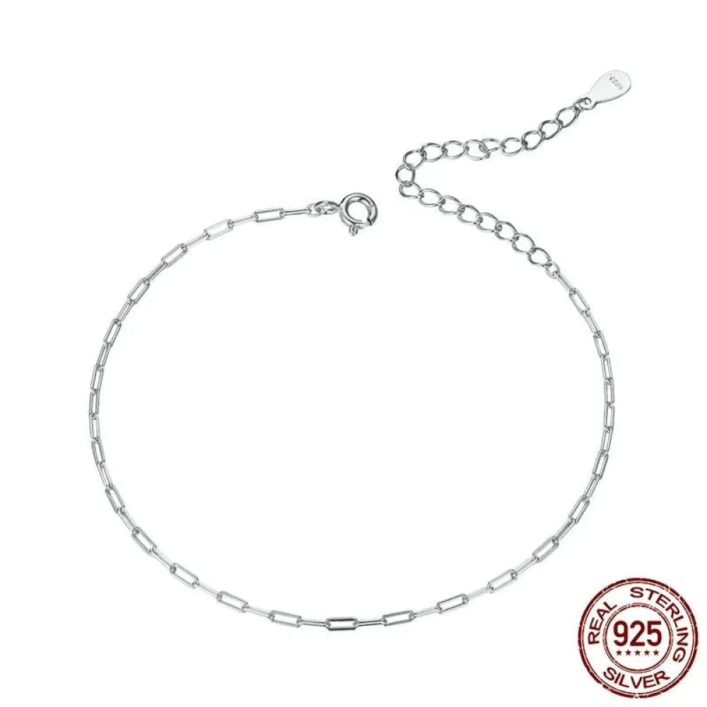 925 Sterling Silver Gold Cable Chain Bracelet | Hollow Link Women’s Fashion jewellery SCB221 - Bracelets