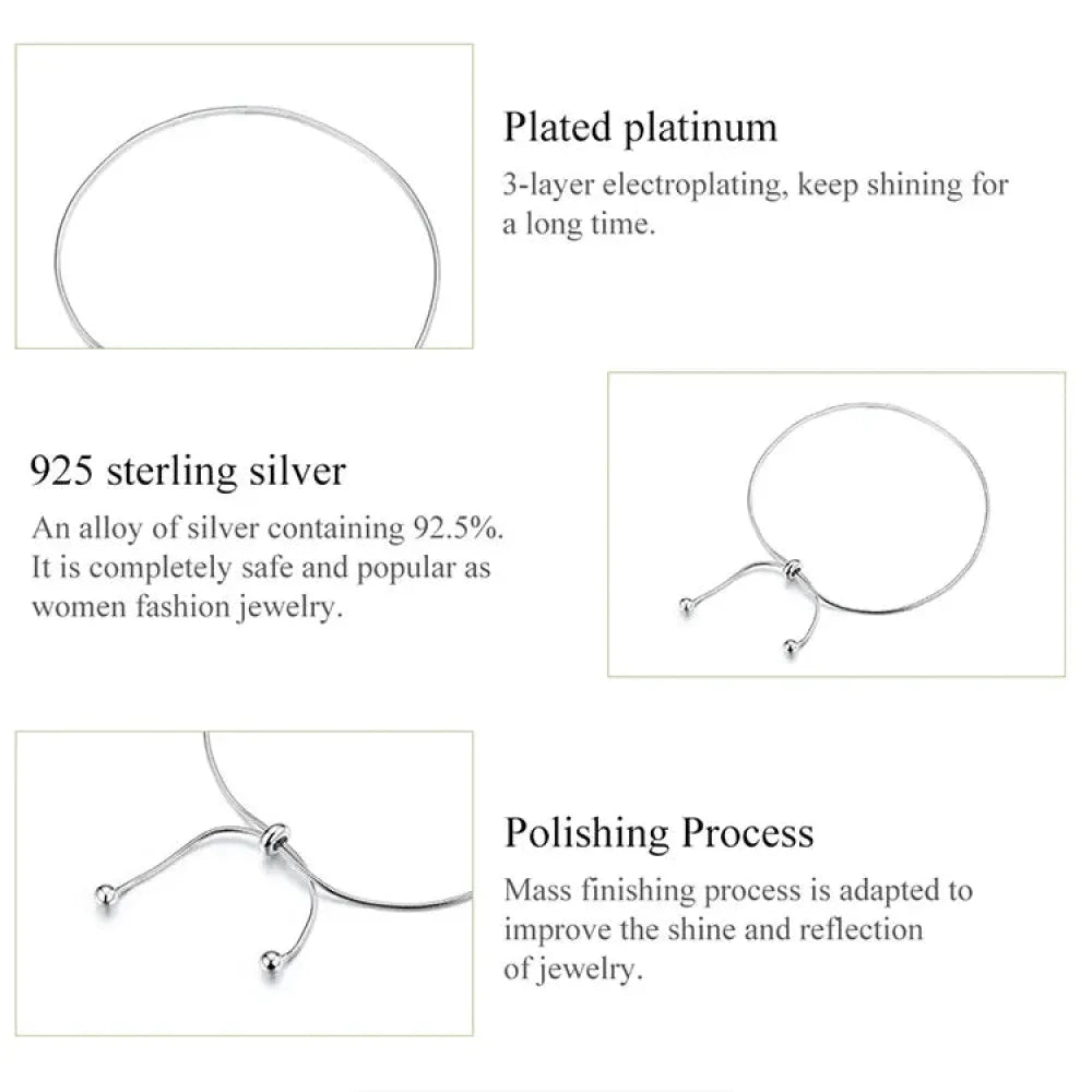 Stylish 925 Sterling Silver Adjustable Snake Charm Anklet - SCT016 - Anklets