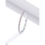 925 Sterling Silver Cz Simulated Diamond Stackable Ring Platinum Plated Eternity Bands For Women Rings