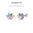 925 Sterling Silver Star And Butterfly Stud Earrings Delicate Fine Jewelry