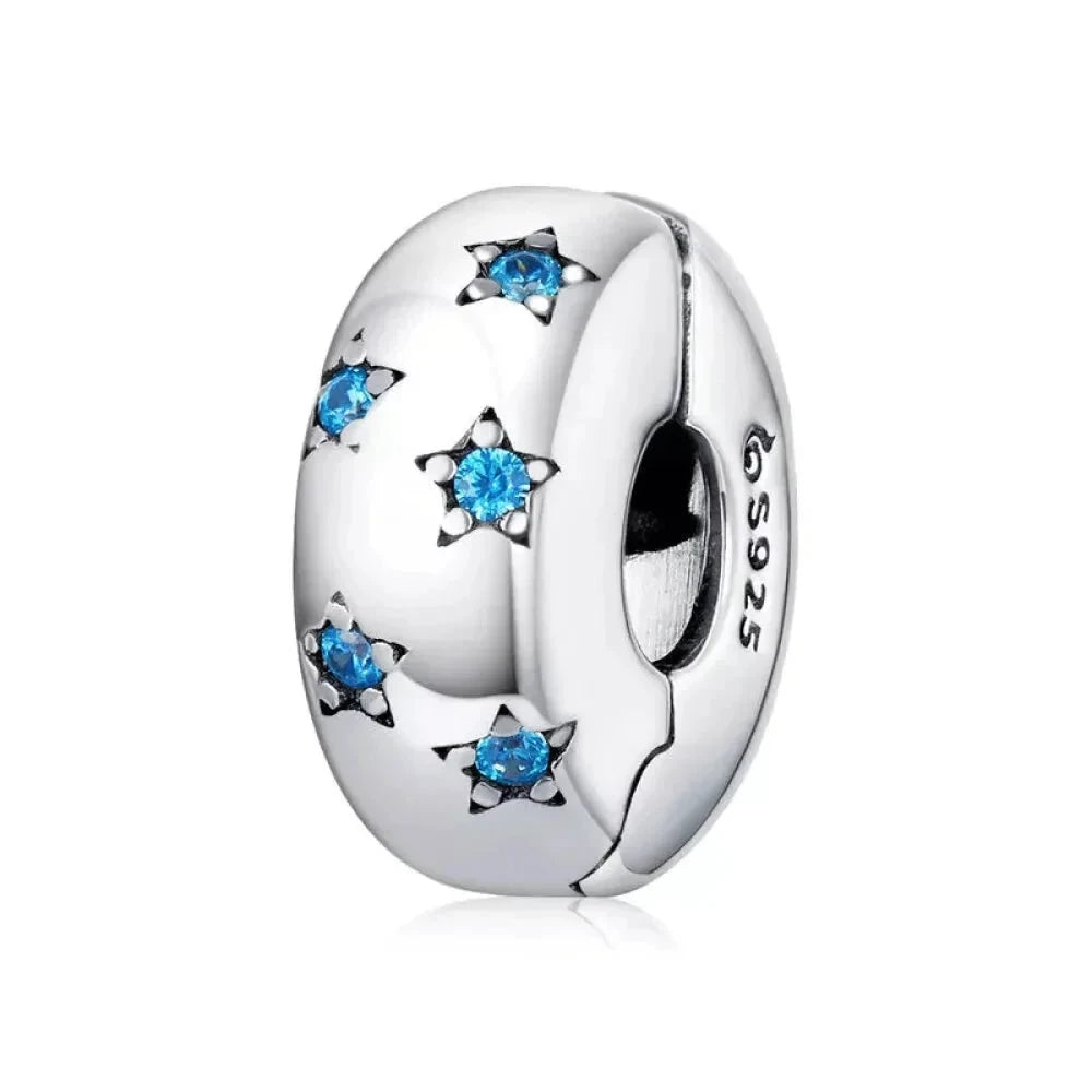 Dazzle in Elegance with 925 Sterling Silver CZ Beads for Bracelets & Bangles - Bsc253 - Charms