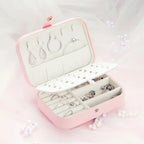 Treasure Keeper: Pink Pu Leather Jewelry Box For Rings Necklaces & More Boxes