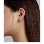 925 Sterling Silver Starlike Earrings Minimalist Star Shape Ear Buckle for Women Fashion jewelry SCE1136 Hoop