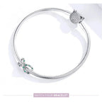 925 Sterling Silver Clear 5A Crystal Collection Family Heart Cross Charm Beads For Bracelet & Necklace Pendant Charms