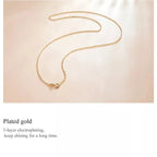 Authentic Gold Color 925 Sterling Silver Basic Cable Chain Necklace Sca016 Necklaces