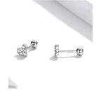 925 Sterling Silver Star And Butterfly Stud Earrings Delicate Fine Jewelry