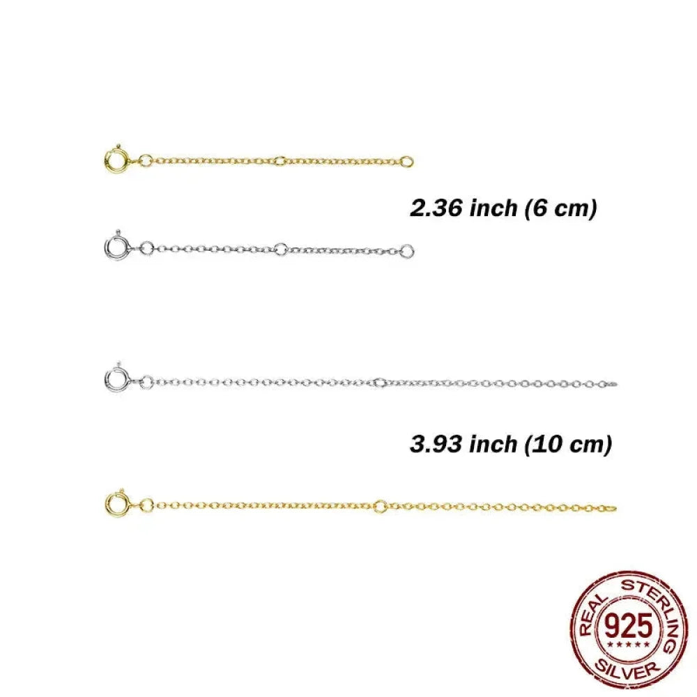 14K Gold Plated 925 Sterling Silver Necklace Extension Chains with Lobster Clasps for DIY jewellery Making - Necklaces