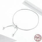 Stylish 925 Sterling Silver Adjustable Snake Charm Anklet Sct016 Anklets