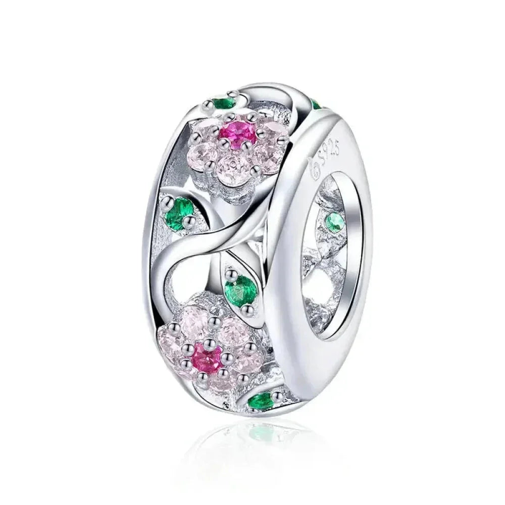 Dazzle in Elegance with 925 Sterling Silver CZ Beads for Bracelets & Bangles Bsc039 Charms