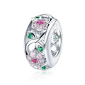Dazzle in Elegance with 925 Sterling Silver CZ Beads for Bracelets & Bangles Bsc039 Charms