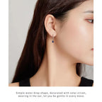 Exquisite Ishwar Water Drop Earrings | 925 Sterling Silver | 4 Colors | Statement Jewelry Sce1018