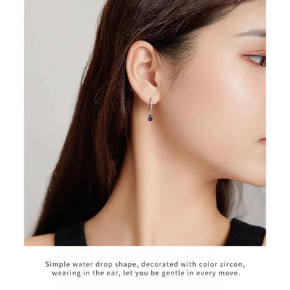 Exquisite ISHWAR Water Drop Earrings | 925 Sterling Silver | 4 Colors | Statement jewellery SCE1018