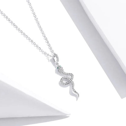 Captivating Beauty: Vintage Sterling Silver Snake jewellery Set with Crystals - Jewelry Sets