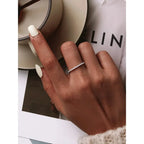 925 Sterling Silver Cz Simulated Diamond Stackable Ring Platinum Plated Eternity Bands For Women Rings