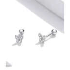925 Sterling Silver Star And Butterfly Stud Earrings Delicate Fine Jewelry