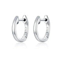 Genuine Sterling Silver Hoop Earrings Elegant Rose Gold Color Women’s Fashion jewelry SCE808
