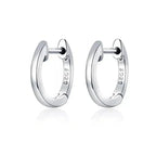 Genuine Sterling Silver Hoop Earrings Elegant Rose Gold Color Women’s Fashion jewelry SCE808