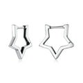 925 Sterling Silver Starlike Earrings Minimalist Star Shape Ear Buckle for Women Fashion jewelry SCE1136 Hoop