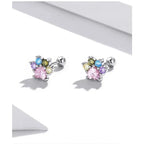 925 Sterling Silver Star And Butterfly Stud Earrings Delicate Fine Jewelry
