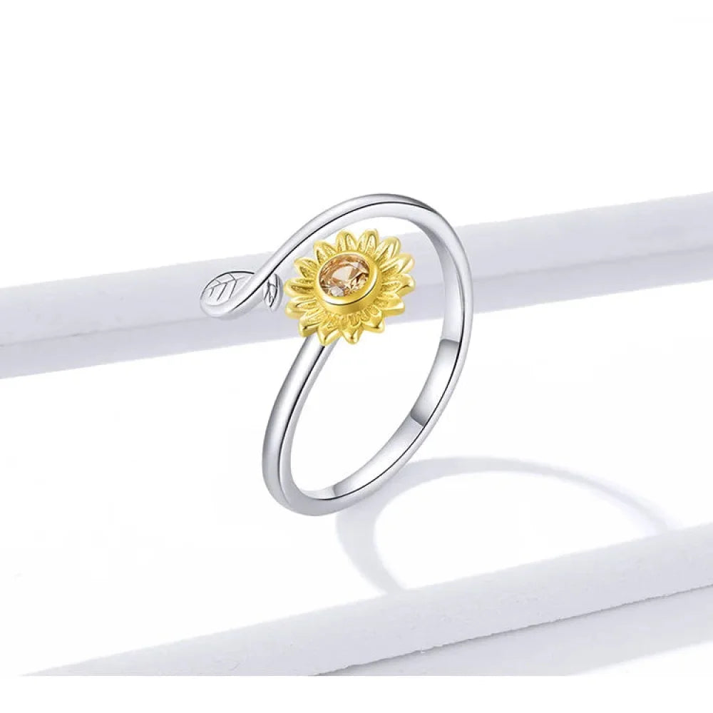 Golden Sunflower Open Ring A Touch Of Sunshine For Your Hand Rings