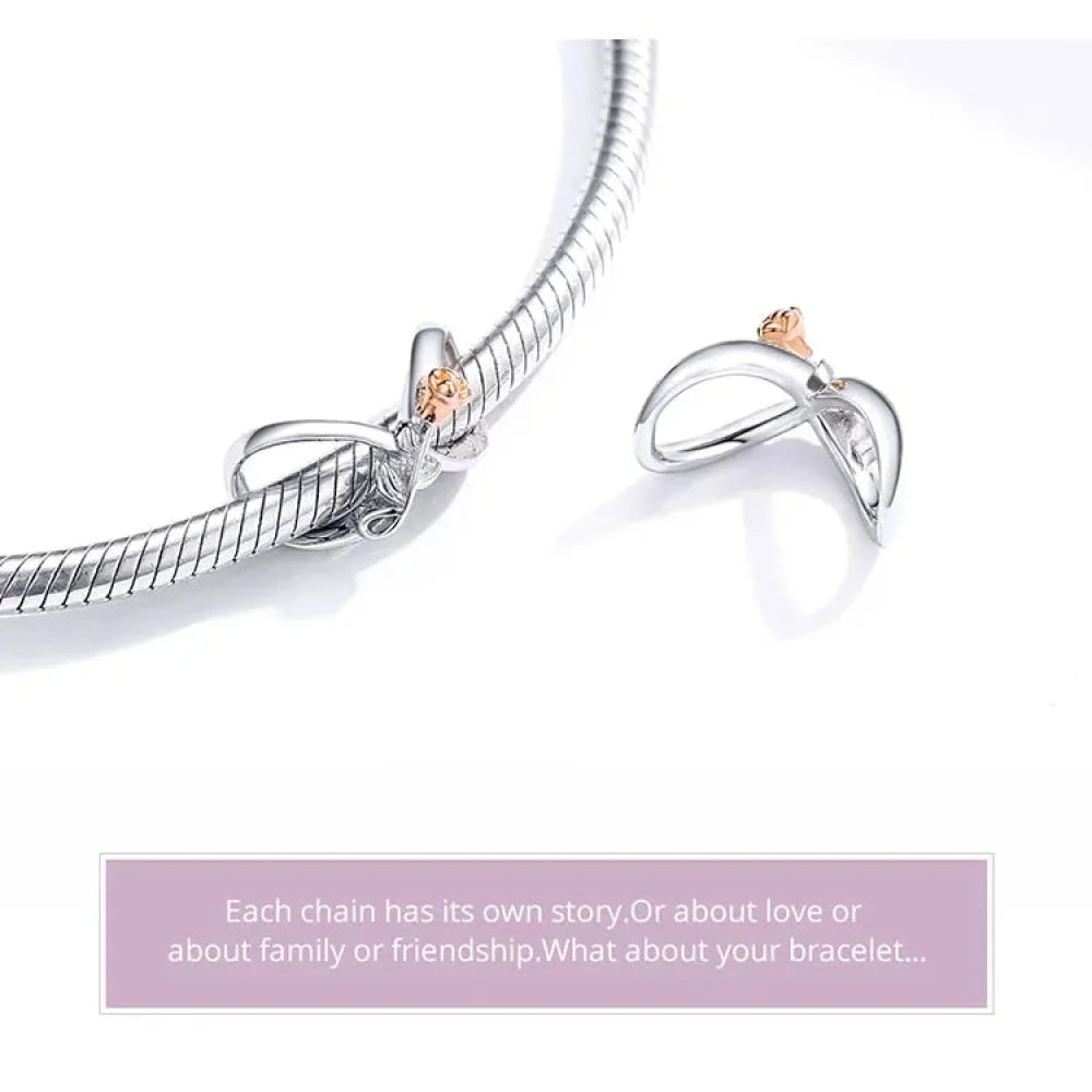 925 Sterling Silver Clear 5A Crystal Collection Family Heart Cross Charm Beads for Bracelet & Necklace Pendant - Charms