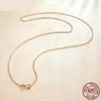 Timeless Elegance: 925 Sterling Silver Adjustable Necklace Chain For Women Necklaces
