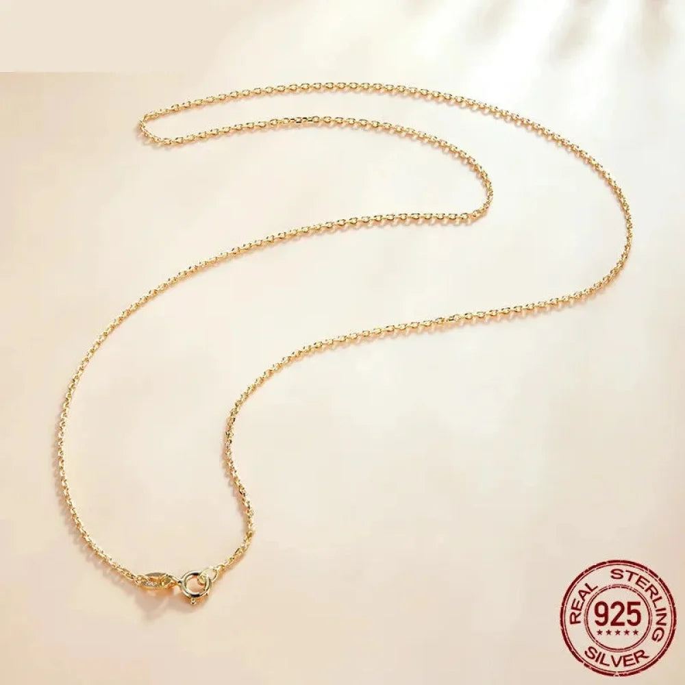 Timeless Elegance: 925 Sterling Silver Adjustable Necklace Chain for Women - Necklaces
