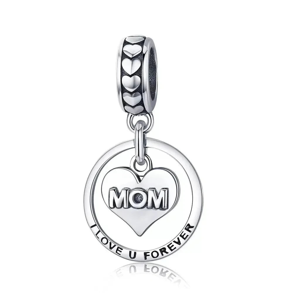925 Sterling Silver Maternal Love Charm DIY - Touching Baby Feet Pendant for Bracelet - Scc649 - Charms