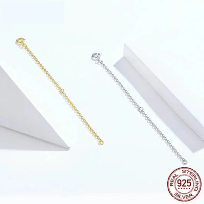 14K Gold Plated 925 Sterling Silver Necklace Extension Chains with Lobster Clasps for DIY jewellery Making - Necklaces