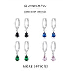 Exquisite Ishwar Water Drop Earrings | 925 Sterling Silver | 4 Colors | Statement Jewelry Sce1018