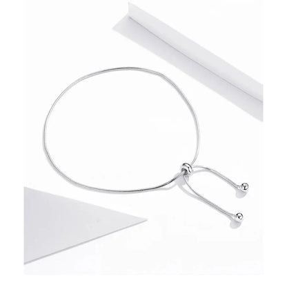 Stylish 925 Sterling Silver Adjustable Snake Charm Anklet - SCT016 - Anklets