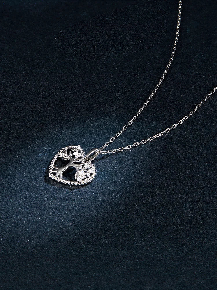Heart of Nature Sterling Silver Tree Life Pendant Necklace - Necklaces