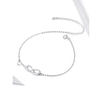 Elegant 925 Sterling Silver Infinity Chain Anklet Trendy Summer Foot Jewelry Anklets